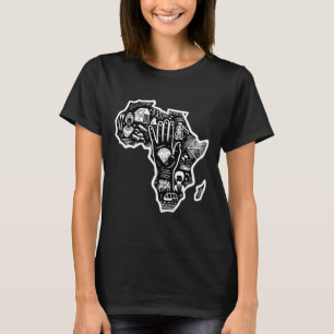 Black History Month Africa Map Design Unity Art T-Shirt