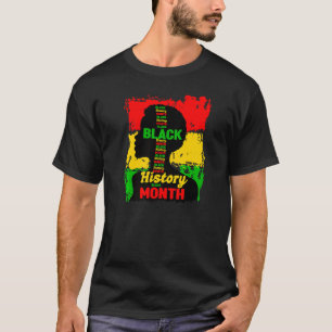 Black History Month African Afro Girl Black Pride T-Shirt