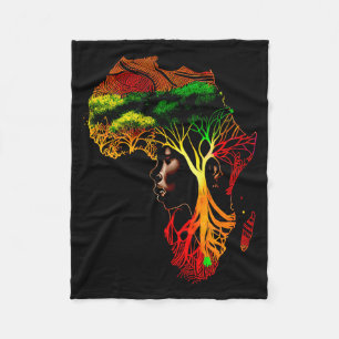 Black History Month African American Ancestors R T Fleece Blanket