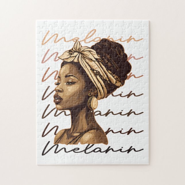 Black History Month African American Black Melanin Jigsaw Puzzle (Vertical)