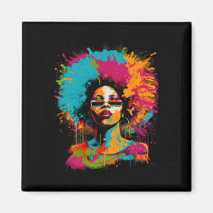 Black History Month African American Black Queen J Magnet