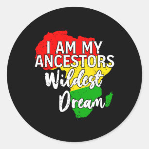 Black History Month African American Blm Juneteent Classic Round Sticker