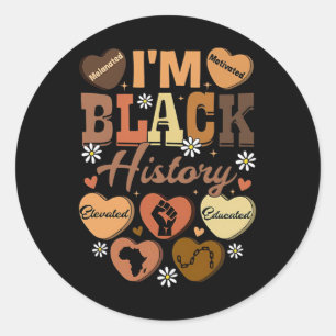 Black History Month African American Celebration Classic Round Sticker