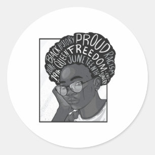 Black History Month African American Country Celeb Classic Round Sticker