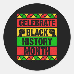 Black History Month African American Country Celeb Classic Round Sticker