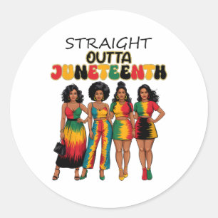 Black History Month African American Juneteenth Gi Classic Round Sticker