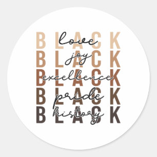Black History Month African American Juneteenth Me Classic Round Sticker