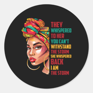 Black History Month African American Juneteenth Wo Classic Round Sticker