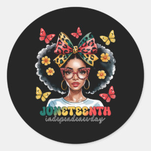 Black History Month African American Juneteenth Wo Classic Round Sticker