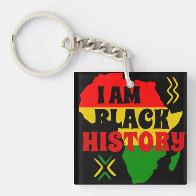 Black History Month, African american Key Ring (Front)