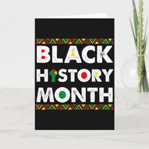 Black History Month African American Men Women Kid Card