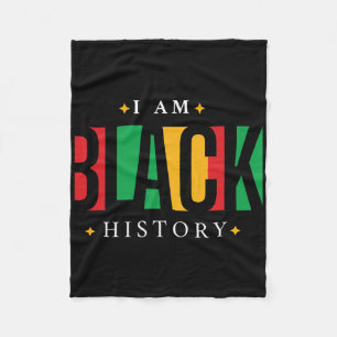 Black History Month African American Pride Melanin Fleece Blanket