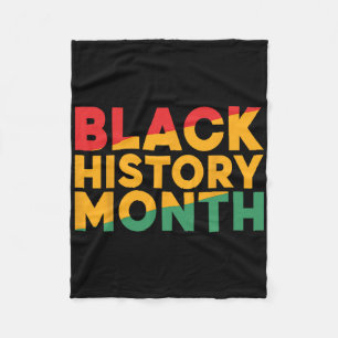 Black History Month African American Pride Men Wom Fleece Blanket