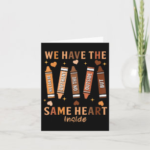 Black History Month African American Same Heart Me Card