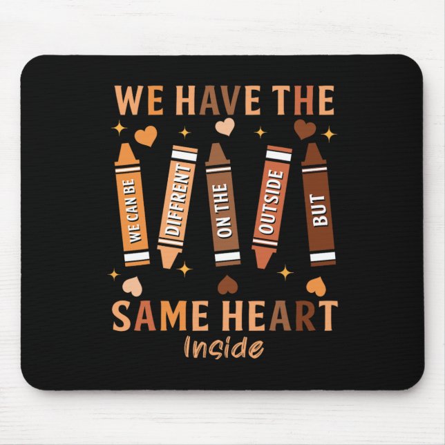 Black History Month African American Same Heart Me Mouse Pad (Front)