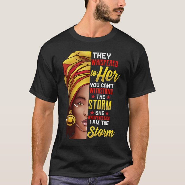 Black History Month African American Woman T-Shirt (Front)