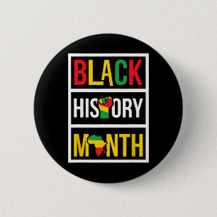 Black History Month - African Civil Rights Empower 6 Cm Round Badge