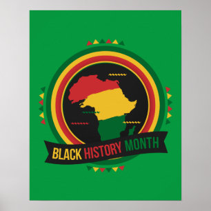 Black History Month African Flag Colours Poster