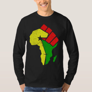 Black History Month African Flag Colours Resist Fi T-Shirt