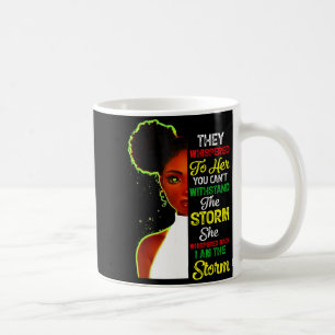 Black History Month African Girl Woman Afro I Am T Coffee Mug