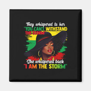 Black History Month African Girl Woman Afro I Am T Magnet