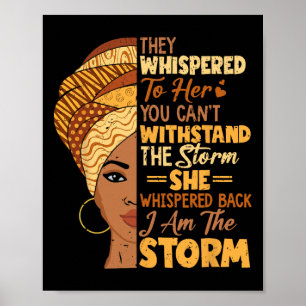 Black History Month African Girl Woman Afro I Am T Poster