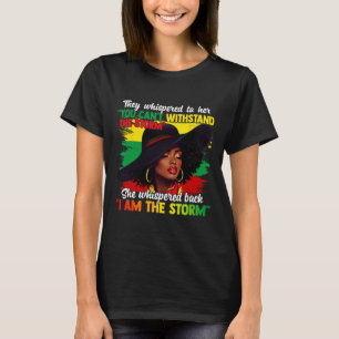Black History Month African Girl Woman Afro I Am T T-Shirt