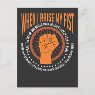 Black History Month African Heritage Proud Afro Postcard