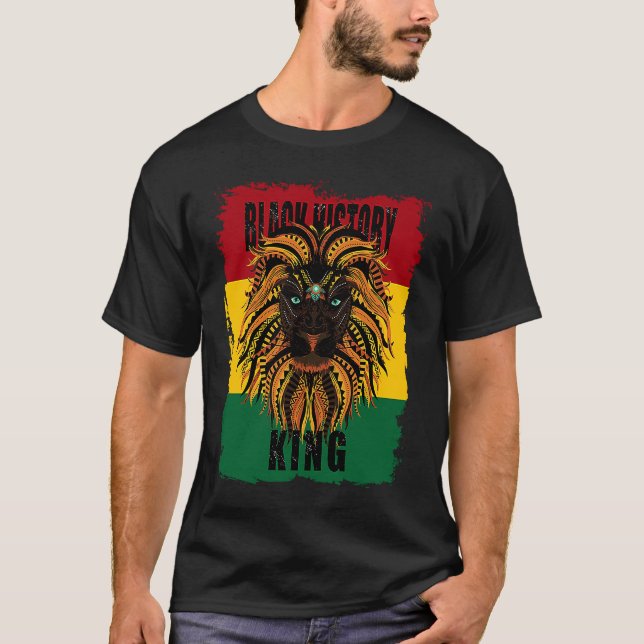 Black History Month African Lion Black History Roo T-Shirt (Front)