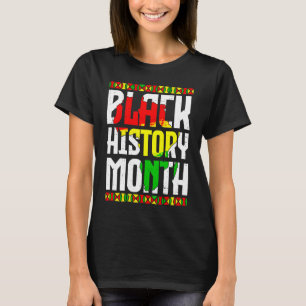 Black History Month African Map Flag Afro Freedom T-Shirt