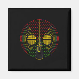 Black History Month African Mask Magnet