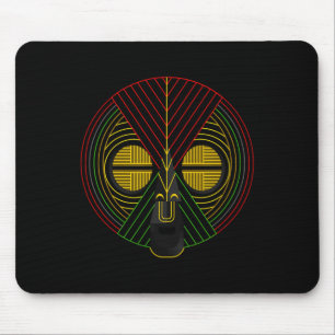 Black History Month African Mask Mouse Pad