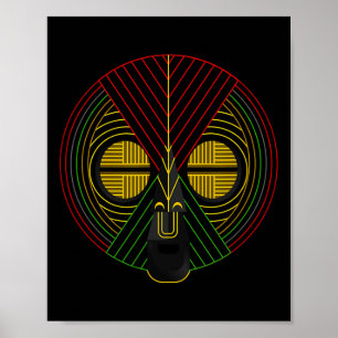 Black History Month African Mask Poster