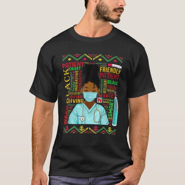 Black History Month African Men Boys Afro American T-Shirt (Front)