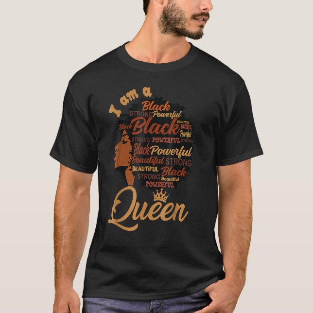 Black History Month African Queen American Hair Wo T-Shirt (Front)