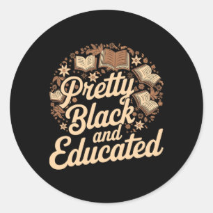 Black History Month African Roots Melanin Juneteen Classic Round Sticker