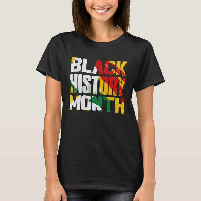 Black History Month African Roots Melanin Pride T-Shirt (Front)