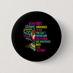 Black History Month African Woman Afro I Am The St 6 Cm Round Badge