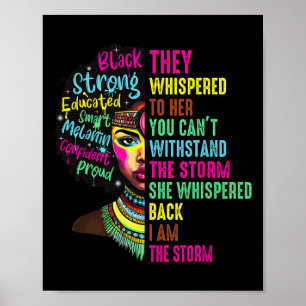 Black History Month African Woman Afro I Am The St Poster