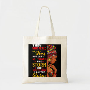 Black History Month African Woman Afro I Am The St Tote Bag
