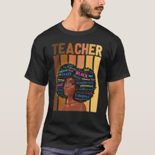 Black History Month African Woman Teacher African  T-Shirt