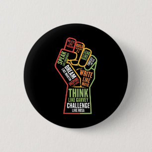 Black History Month Afro African American Melanin 6 Cm Round Badge