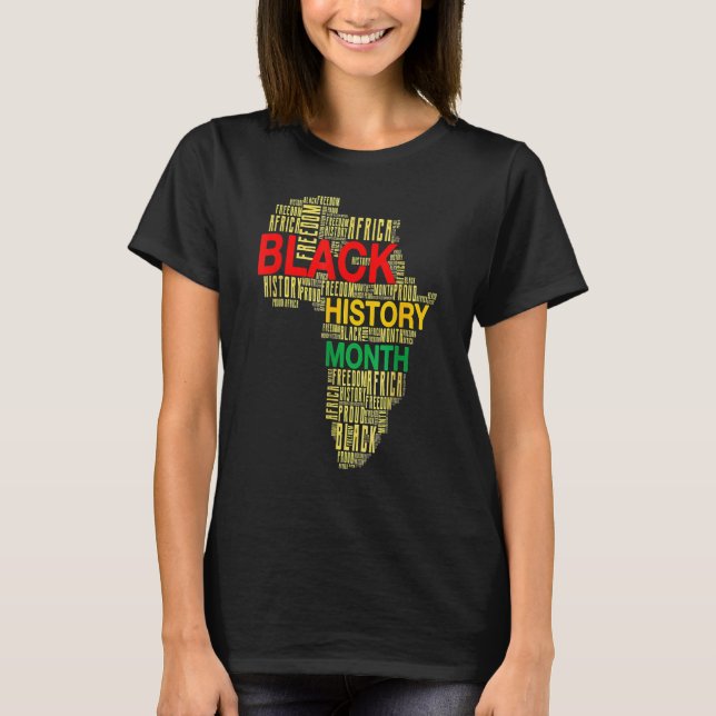 Black History Month Afro African Pride Boys Girls  T-Shirt (Front)