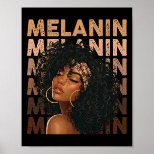 Black History Month Afro American Melanin Queen Gi Poster