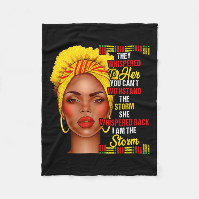 Black History Month Afro Black Women Girls I'm The Fleece Blanket (Front)