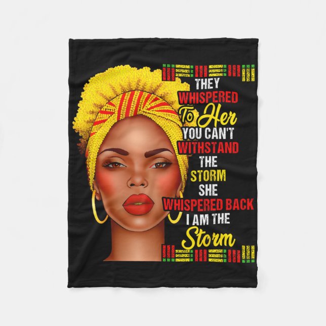 Black History Month Afro Black Women Girls I'm The Fleece Blanket (Front)