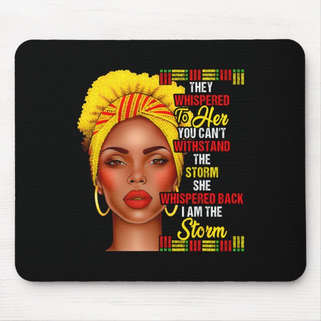 Black History Month Afro Black Women Girls I'm The Mouse Pad (Front)