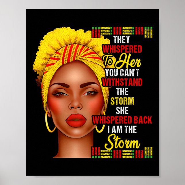 Black History Month Afro Black Women Girls I'm The Poster (Front)