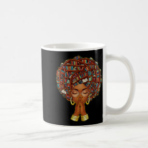 Black History Month Afro Book Lover Women Girls Li Coffee Mug