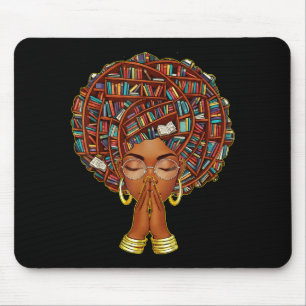 Black History Month Afro Book Lover Women Girls Li Mouse Pad